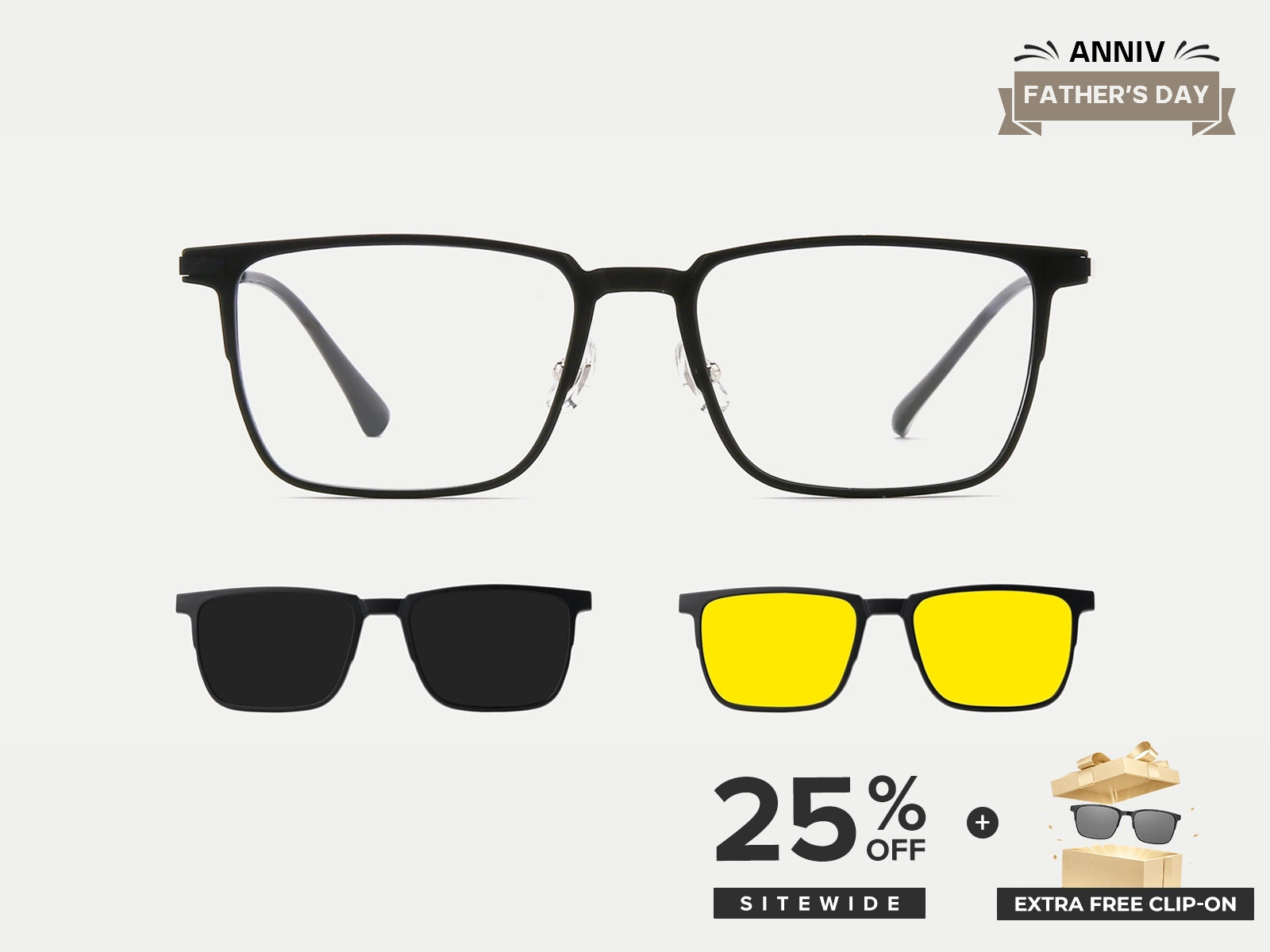 ZanyLen New Arrivals Dalton Men Magnetic Clip-on Eyeglass