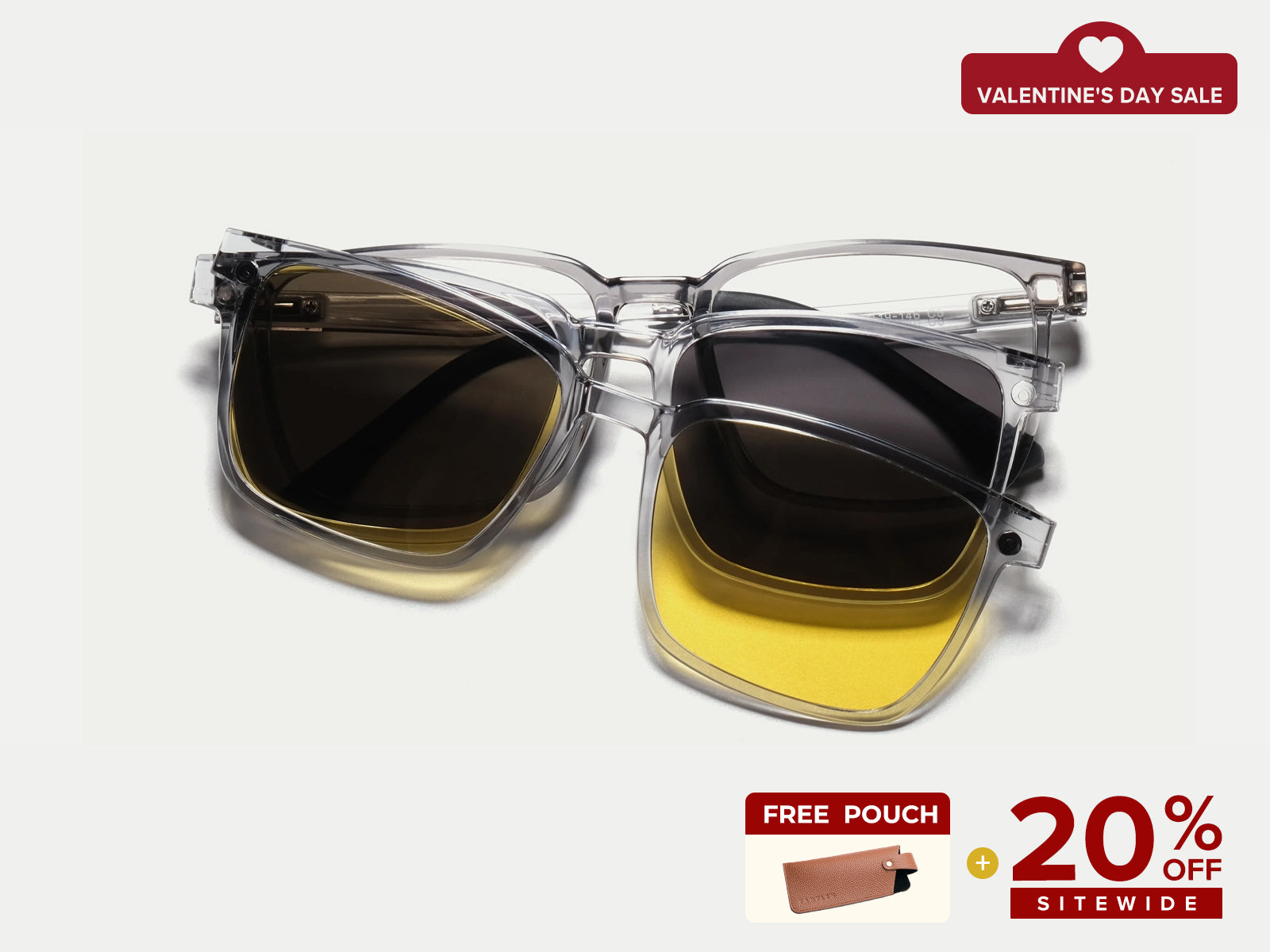 TR90 Rectangle Ford Magnetic Flip-up Clip-on Eyeglasses