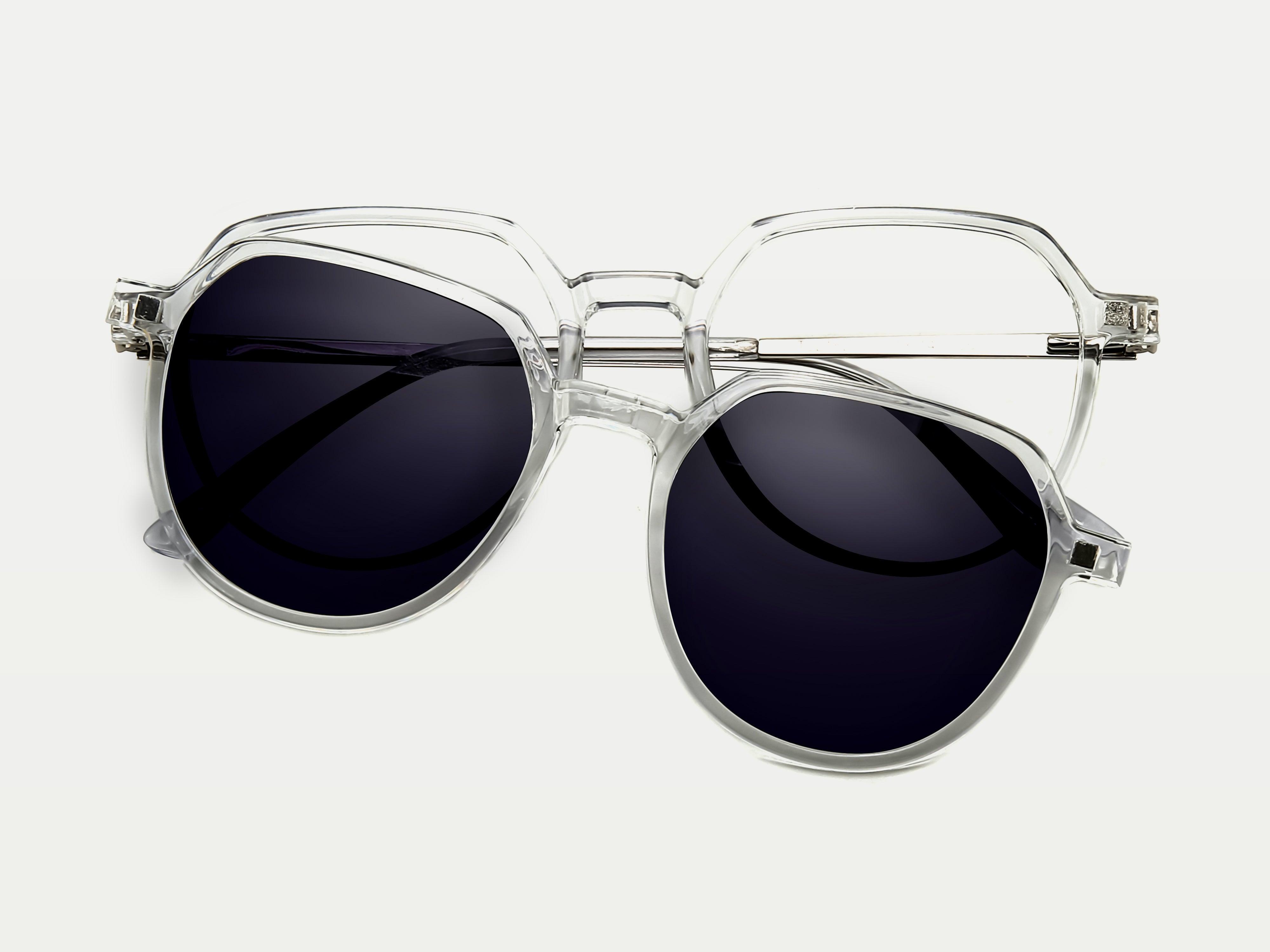 Zanylen Irma Oval TR90 Magnetic Clip-on Eyeglasses and Sunglasses