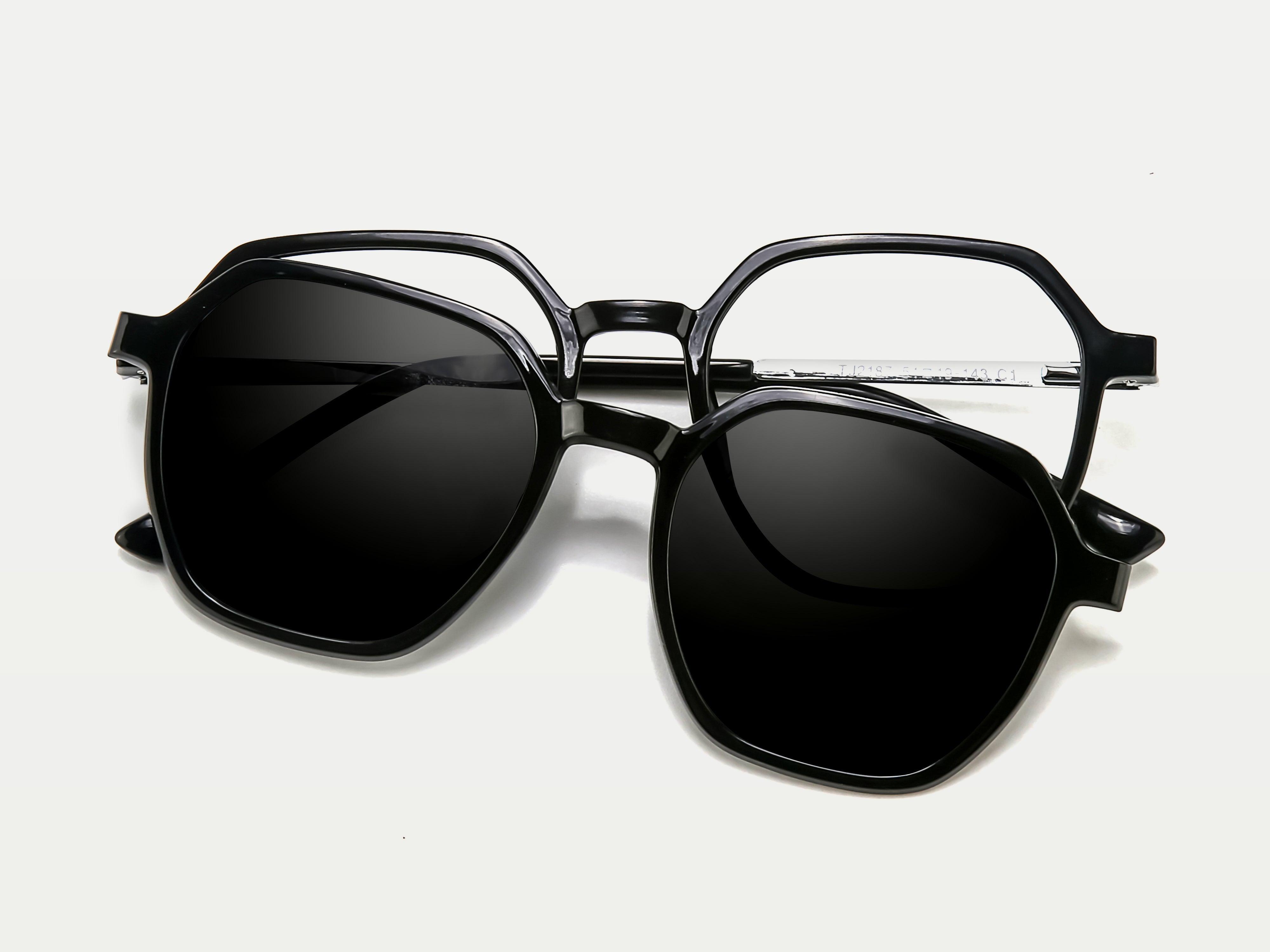Zanylen Olivia Geometric TR90 Clip-on Magnetic Clip-on Glasses For