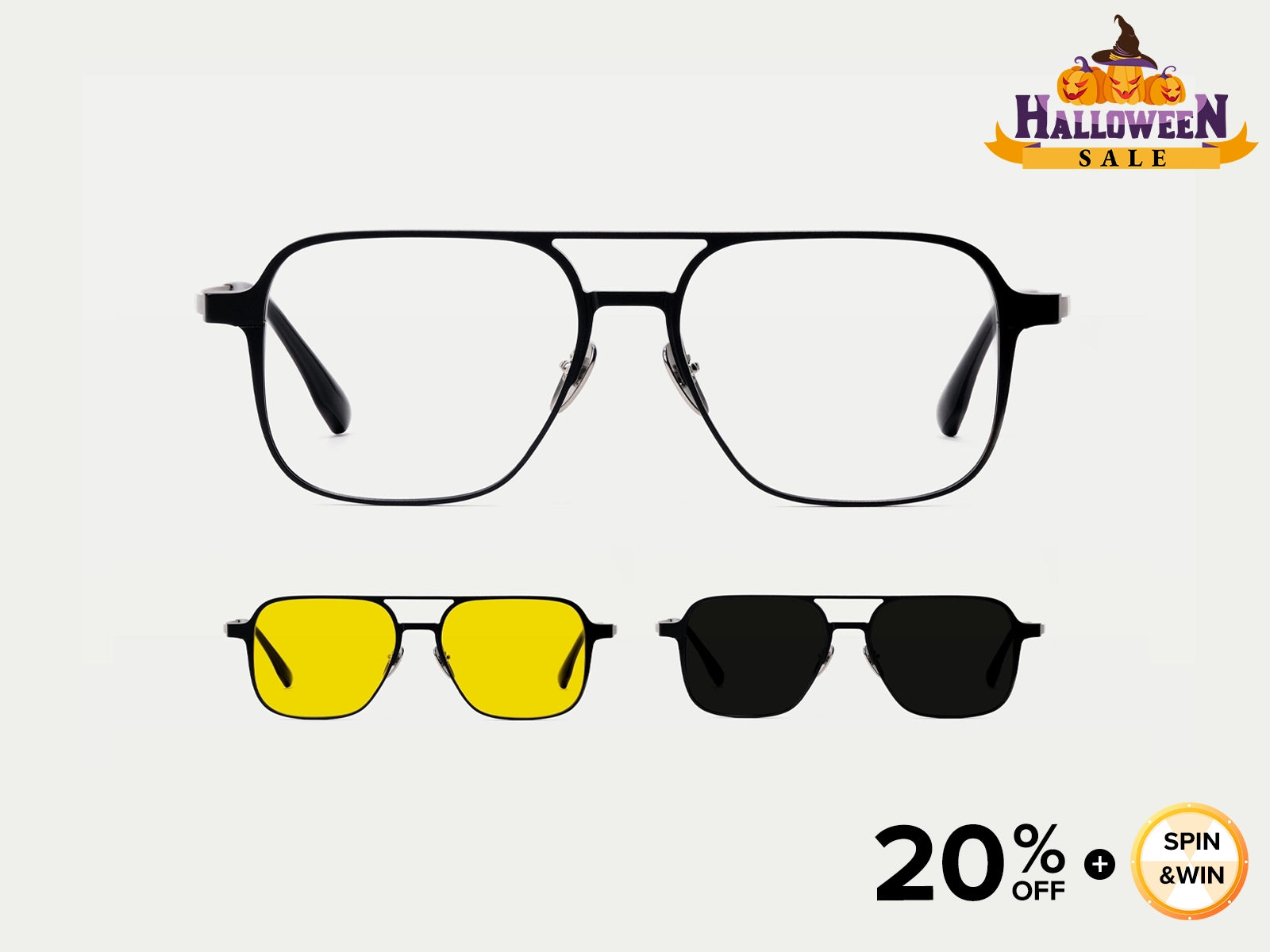 Arnold Titanium Magnetic Clip-on Eyeglasses Sunglasses ZanyLen Best  Sellers