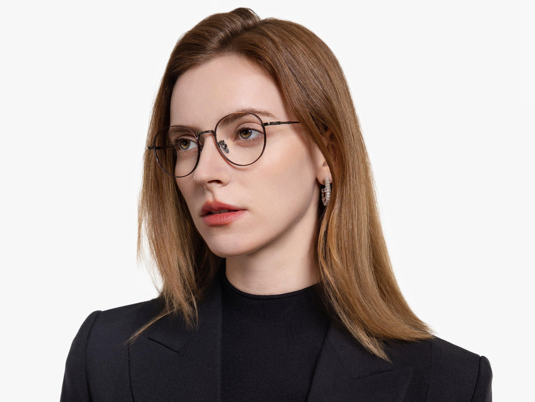 Sicily | Retro-Chic Full-rim Titanium Round Eyeglasses