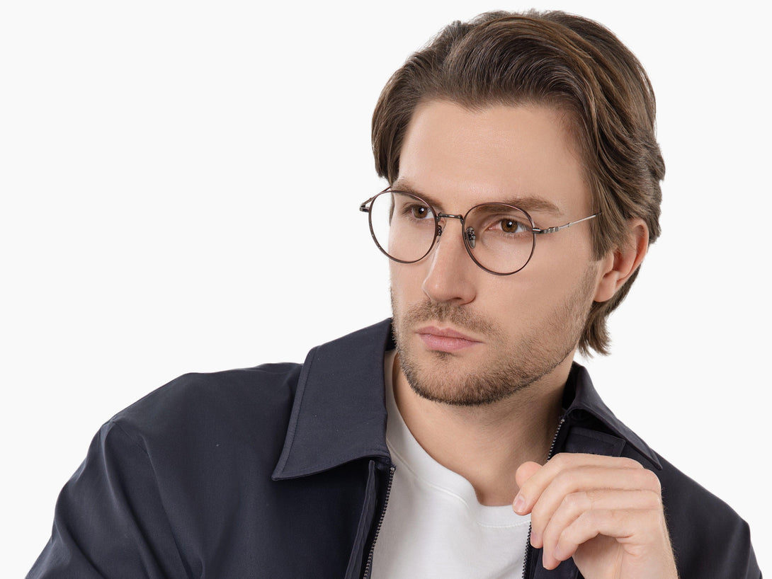 Sicily | Retro-Chic Full-rim Titanium Round Eyeglasses