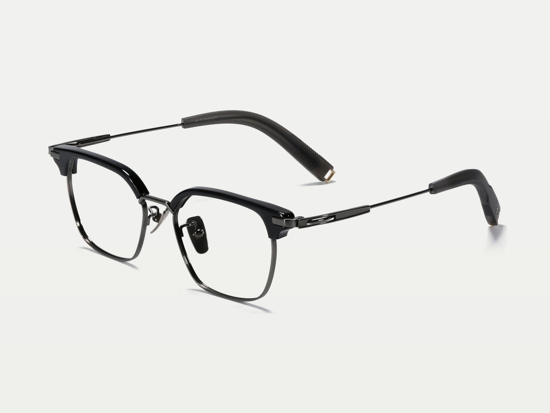 Santino | Retro Acetate Browline Titanium Eyeglasses | ZanyLen 2024 New Arrival