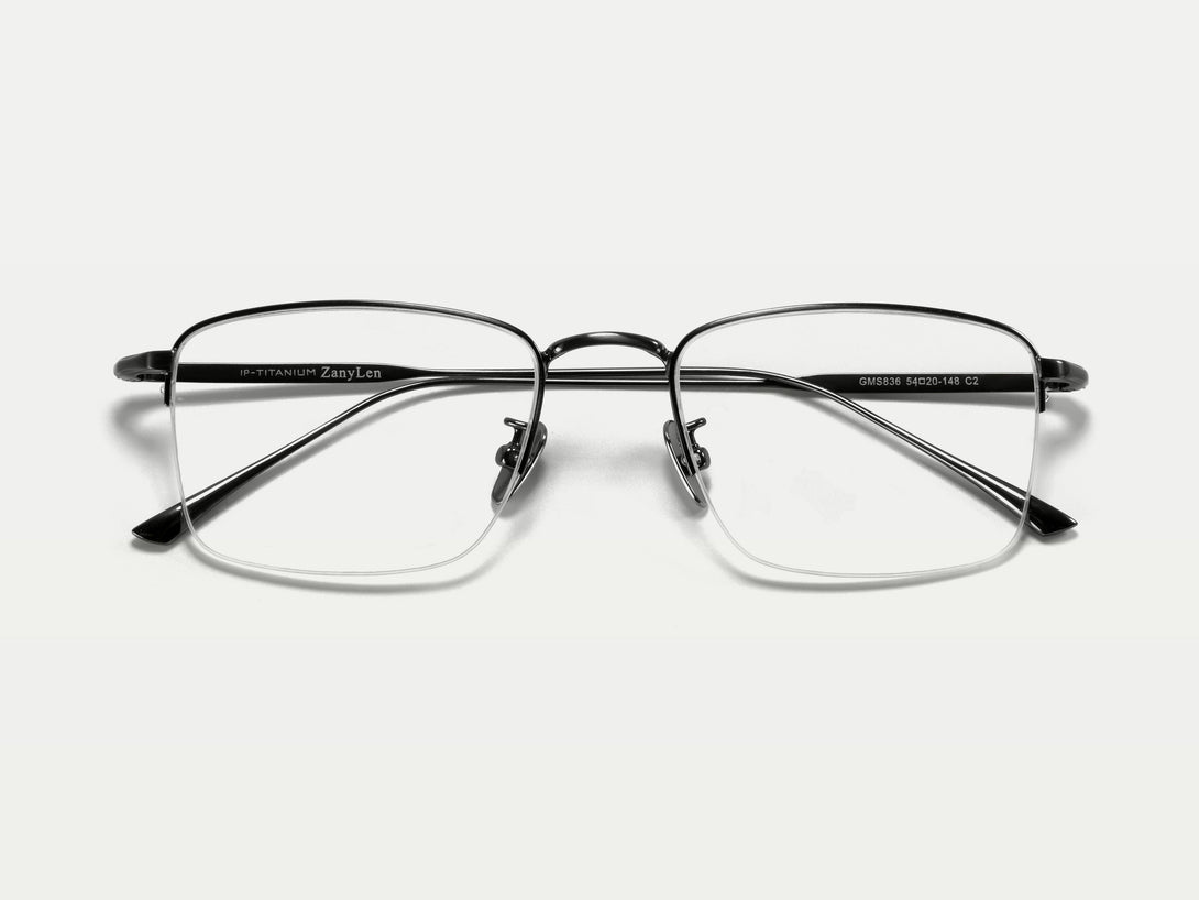 Gatsby | ZanyLen Classic Designed Semi-Rimless Titanium Eyeglasses