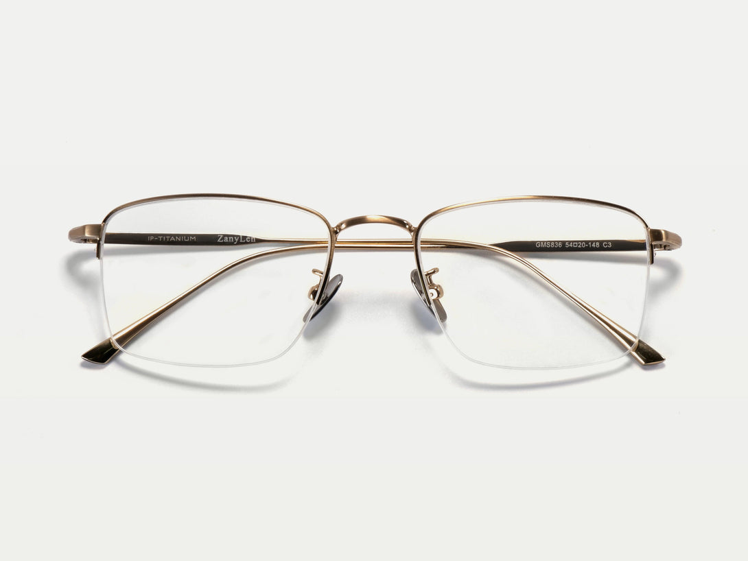 Gatsby | ZanyLen Classic Designed Semi-Rimless Titanium Eyeglasses