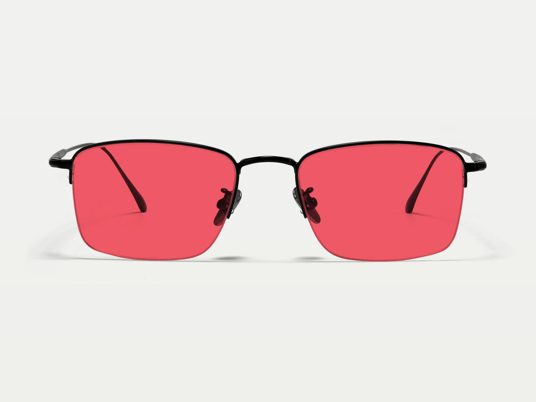 Grayson | ZanyLen Semi-rimless Thin Wire Tinted Sunglasses