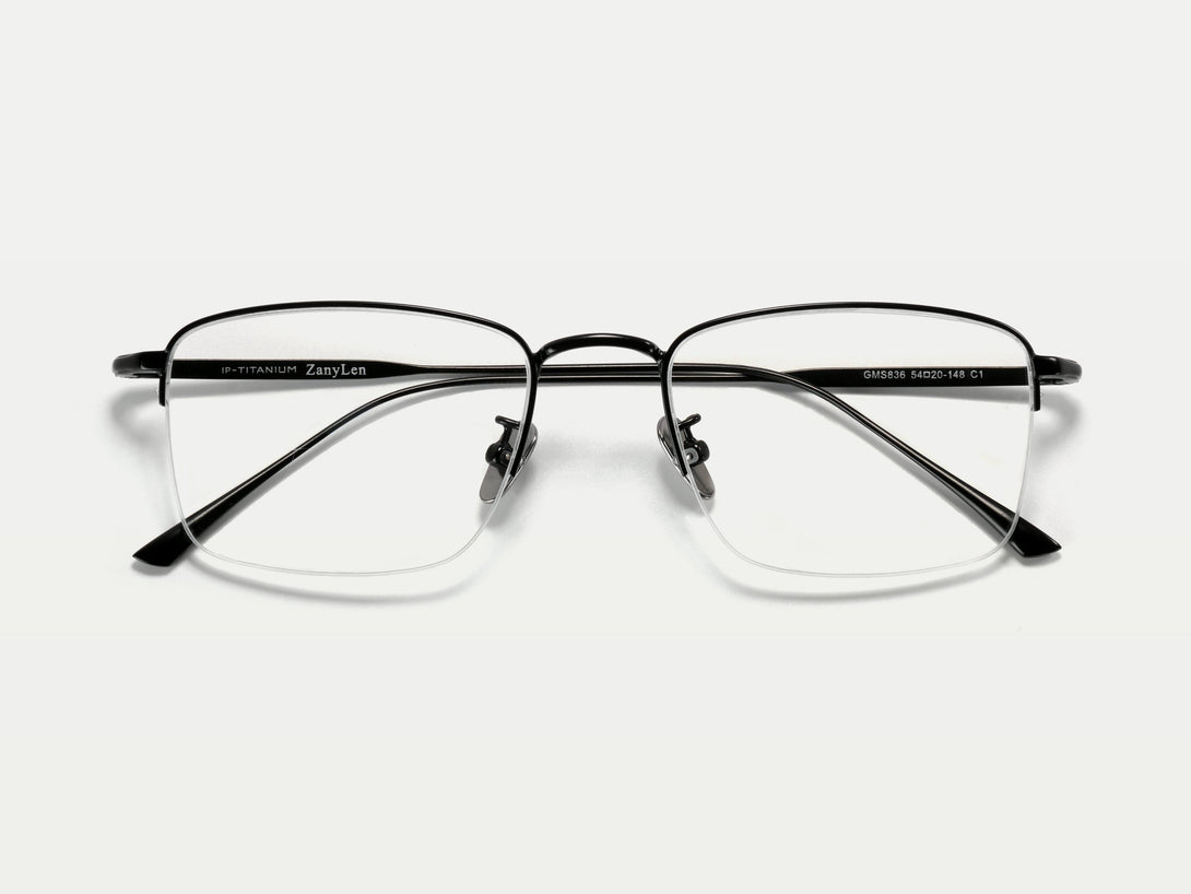 Gatsby | ZanyLen Classic Designed Semi-Rimless Titanium Eyeglasses