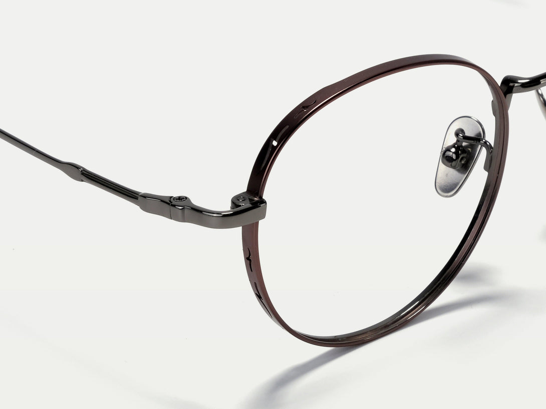 Sicily | Retro-Chic Full-rim Titanium Round Eyeglasses