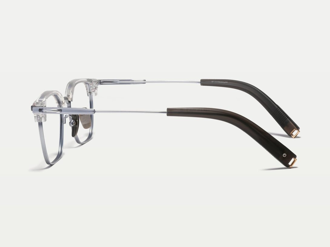 Santino | Retro Acetate Browline Titanium Eyeglasses | ZanyLen 2025 New Arrival