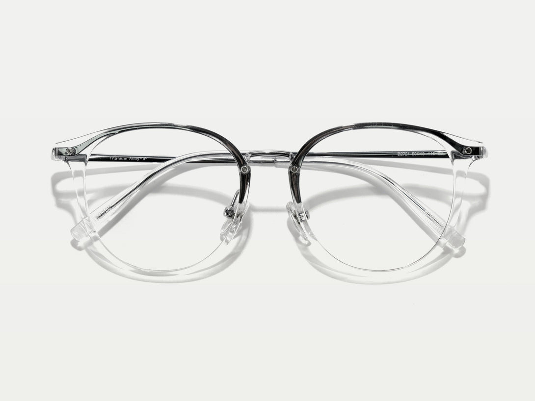 Michelle | Chic-Vintage Round Oversized Titanium Eyeglasses