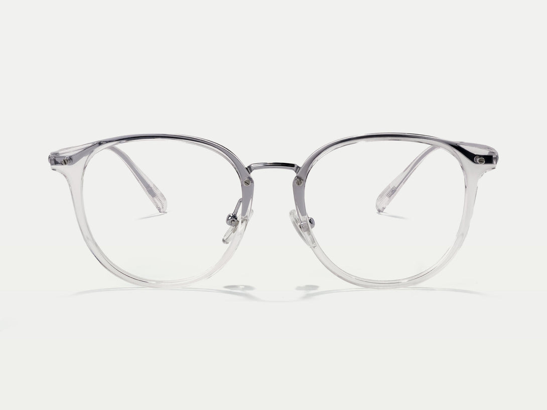 Michelle | Chic-Vintage Round Oversized Titanium Eyeglasses