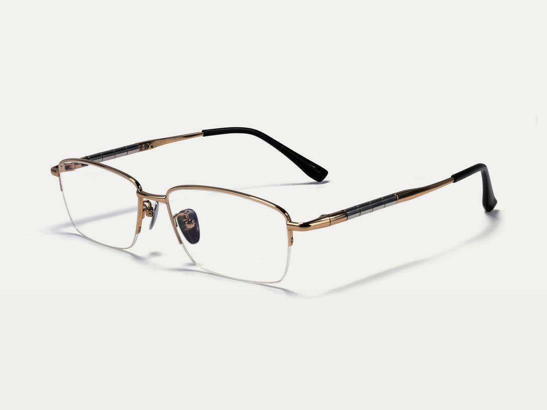 Bill | Semi-rimless Classic Titanium Glasses | ZanyLen 2024 New Arrival