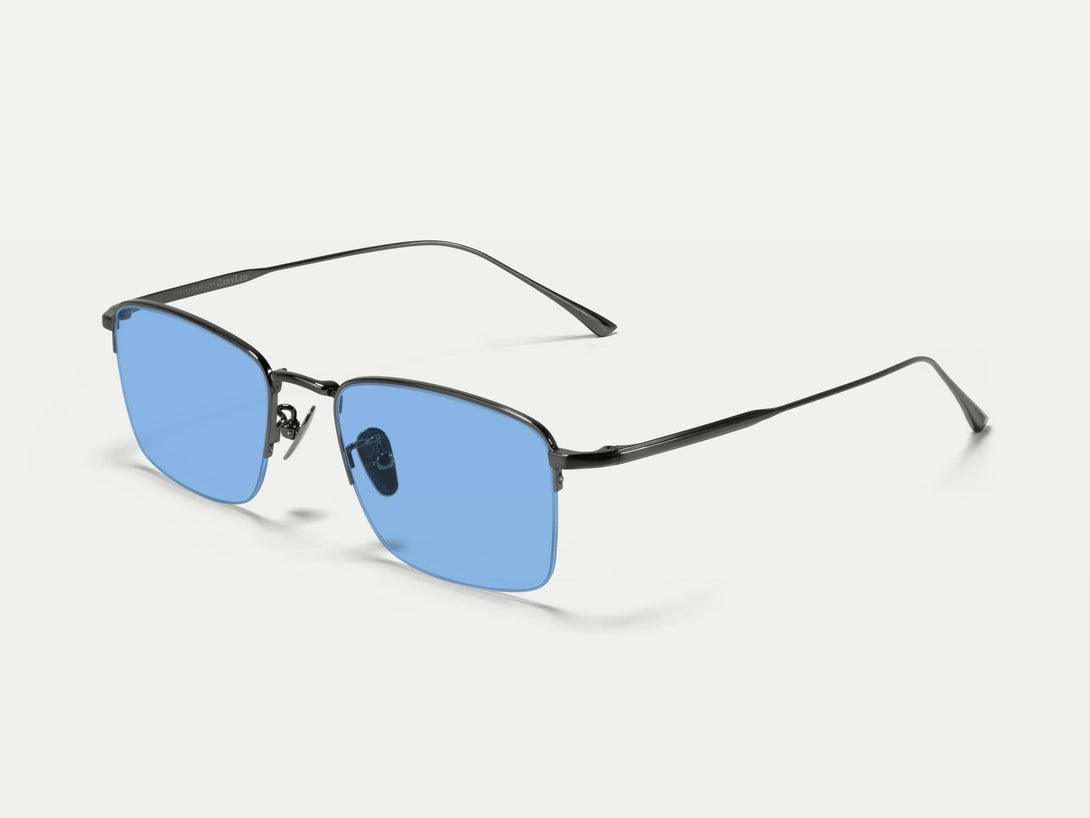 Grayson | ZanyLen Semi-rimless Thin Wire Tinted Sunglasses