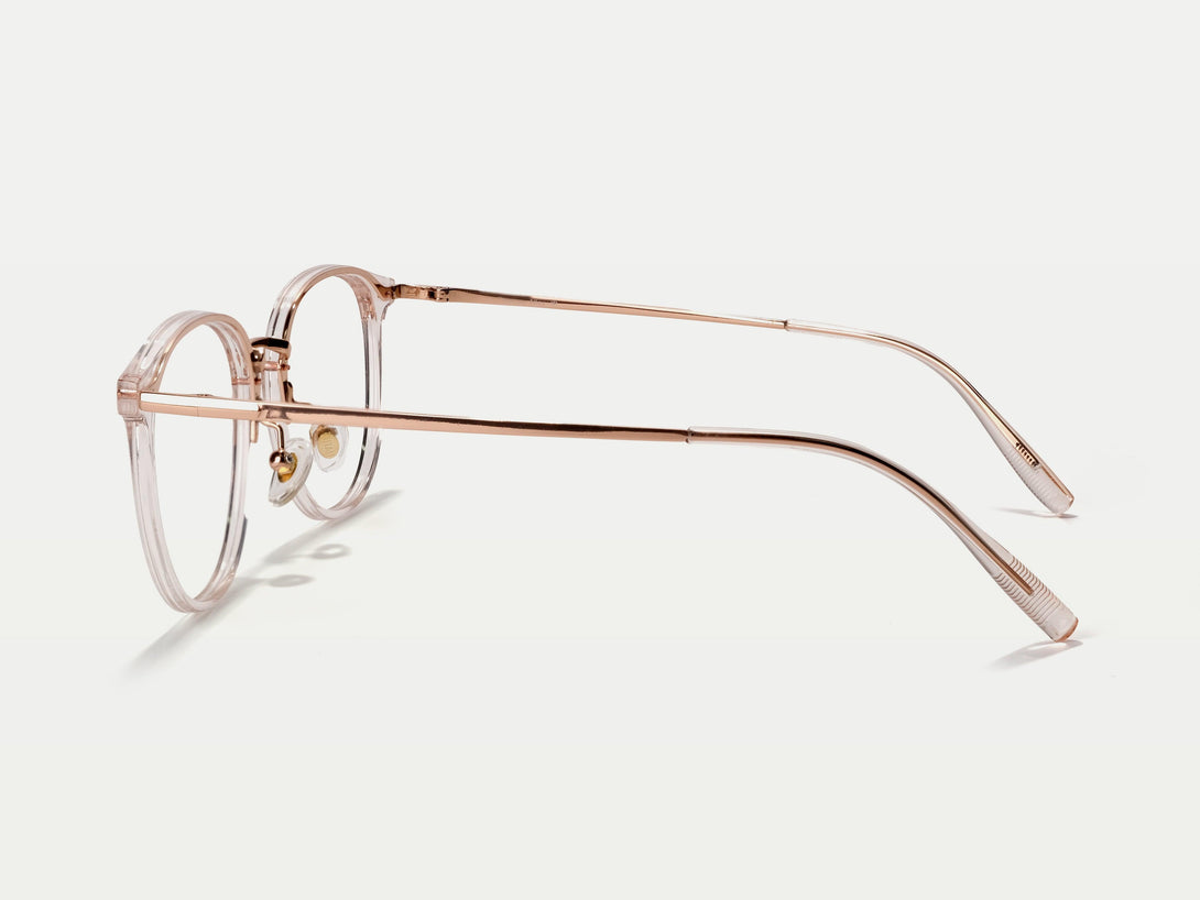 Michelle | Chic-Vintage Round Oversized Titanium Eyeglasses