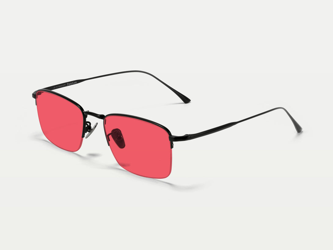 Grayson | ZanyLen Semi-rimless Thin Wire Tinted Sunglasses