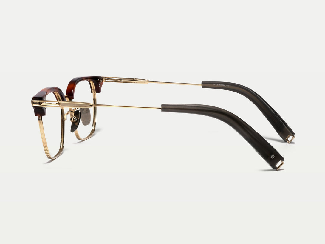 Santino | Retro Acetate Browline Titanium Eyeglasses | ZanyLen 2024 New Arrival