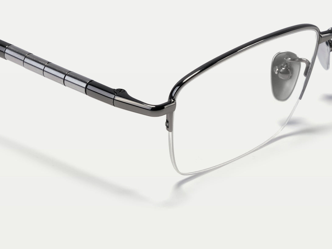 Bill | Semi-rimless Classic Titanium Glasses | ZanyLen 2024 New Arrival