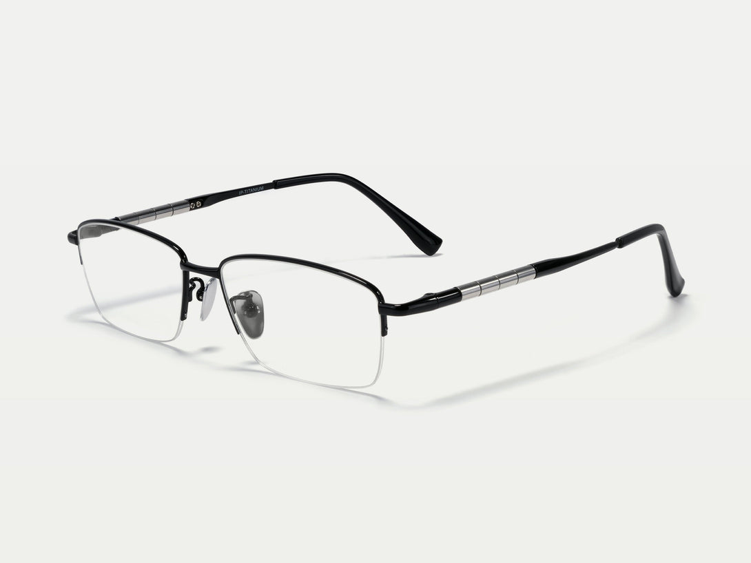 Bill | Semi-rimless Classic Titanium Glasses | ZanyLen 2024 New Arrival