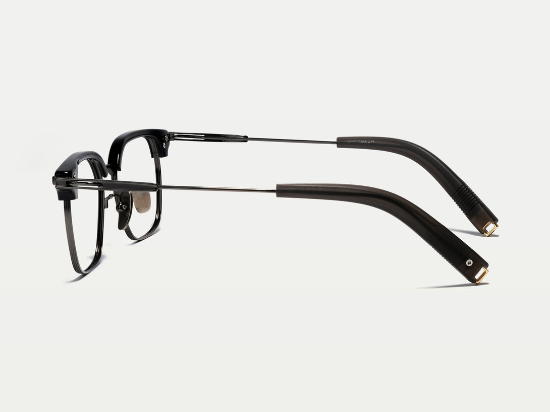 Santino | Retro Acetate Browline Titanium Eyeglasses | ZanyLen 2024 New Arrival