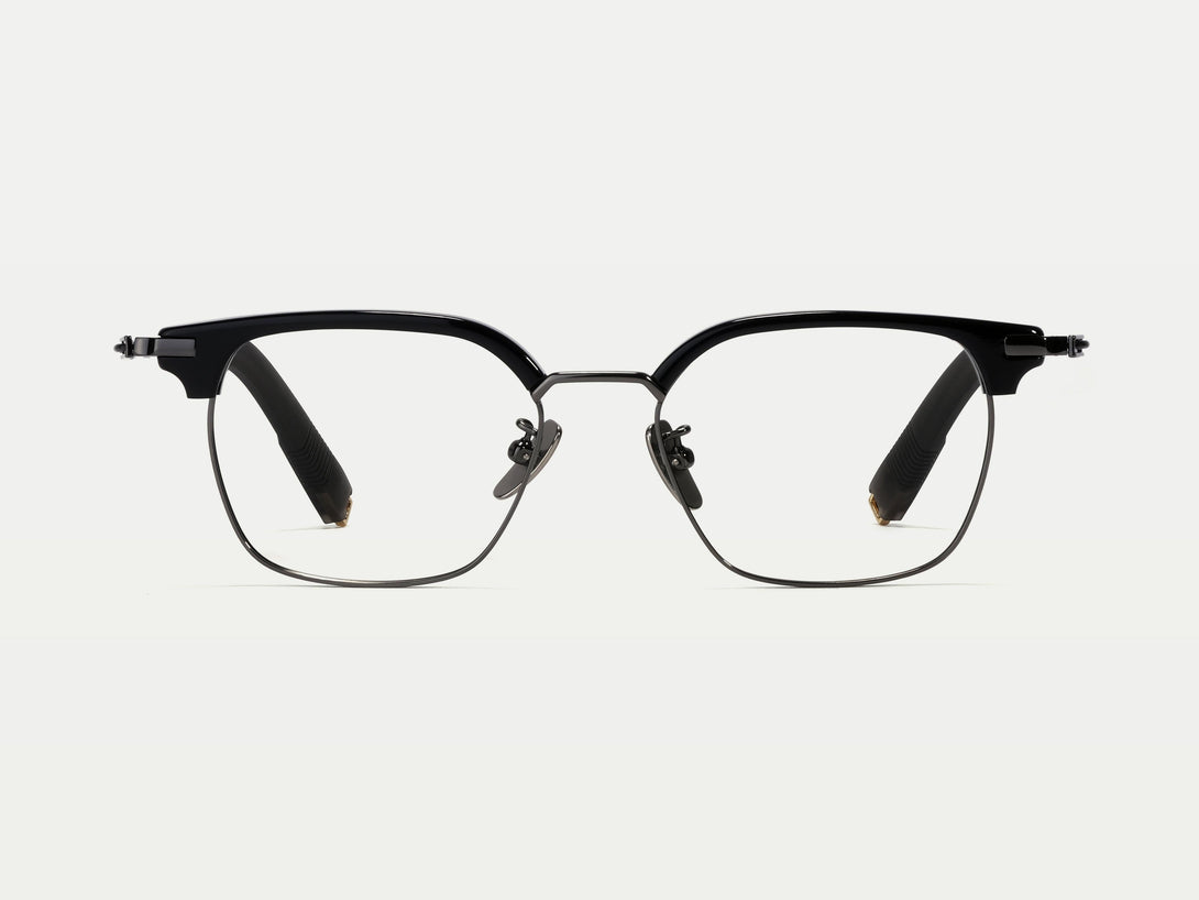 Santino | Retro Acetate Browline Titanium Eyeglasses | ZanyLen 2024 New Arrival