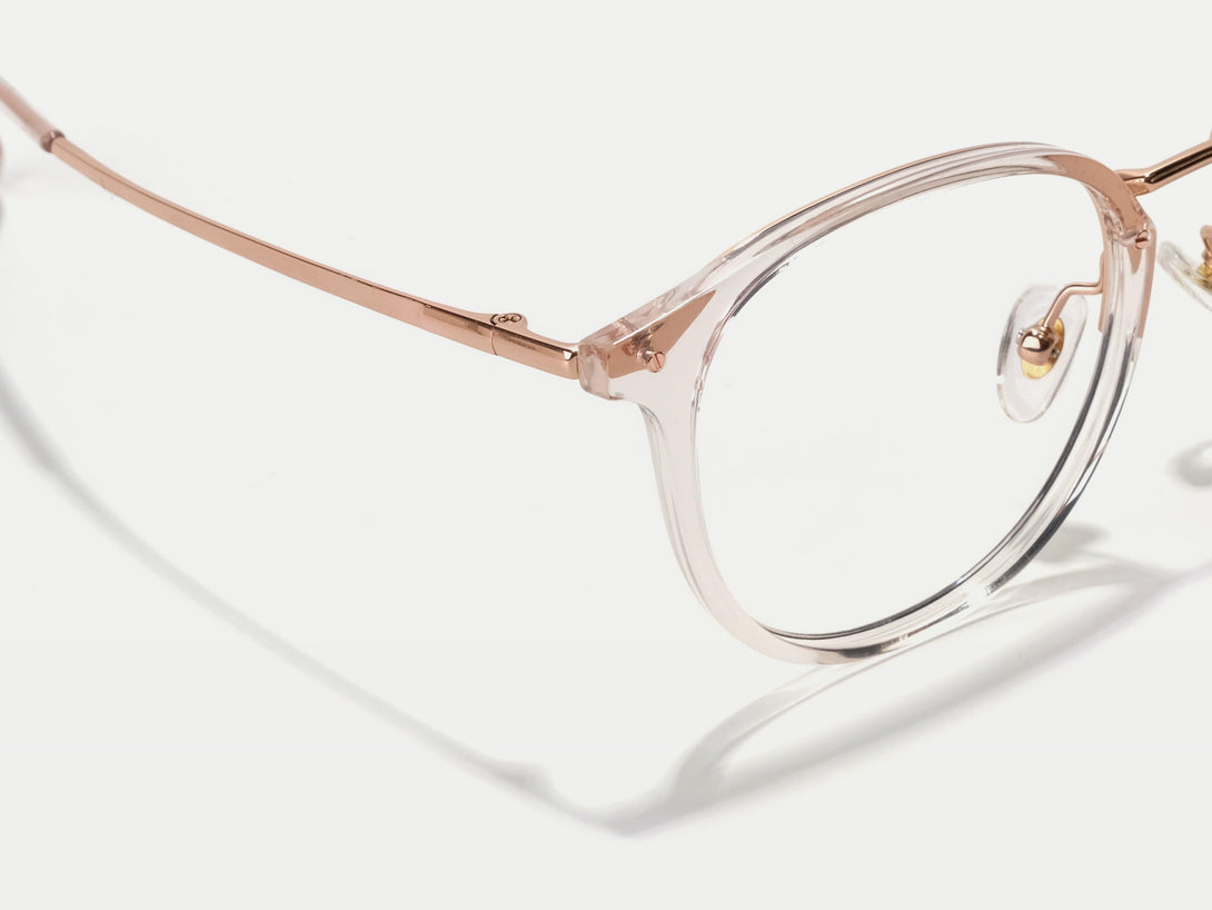 Michelle | Chic-Vintage Round Oversized Titanium Eyeglasses