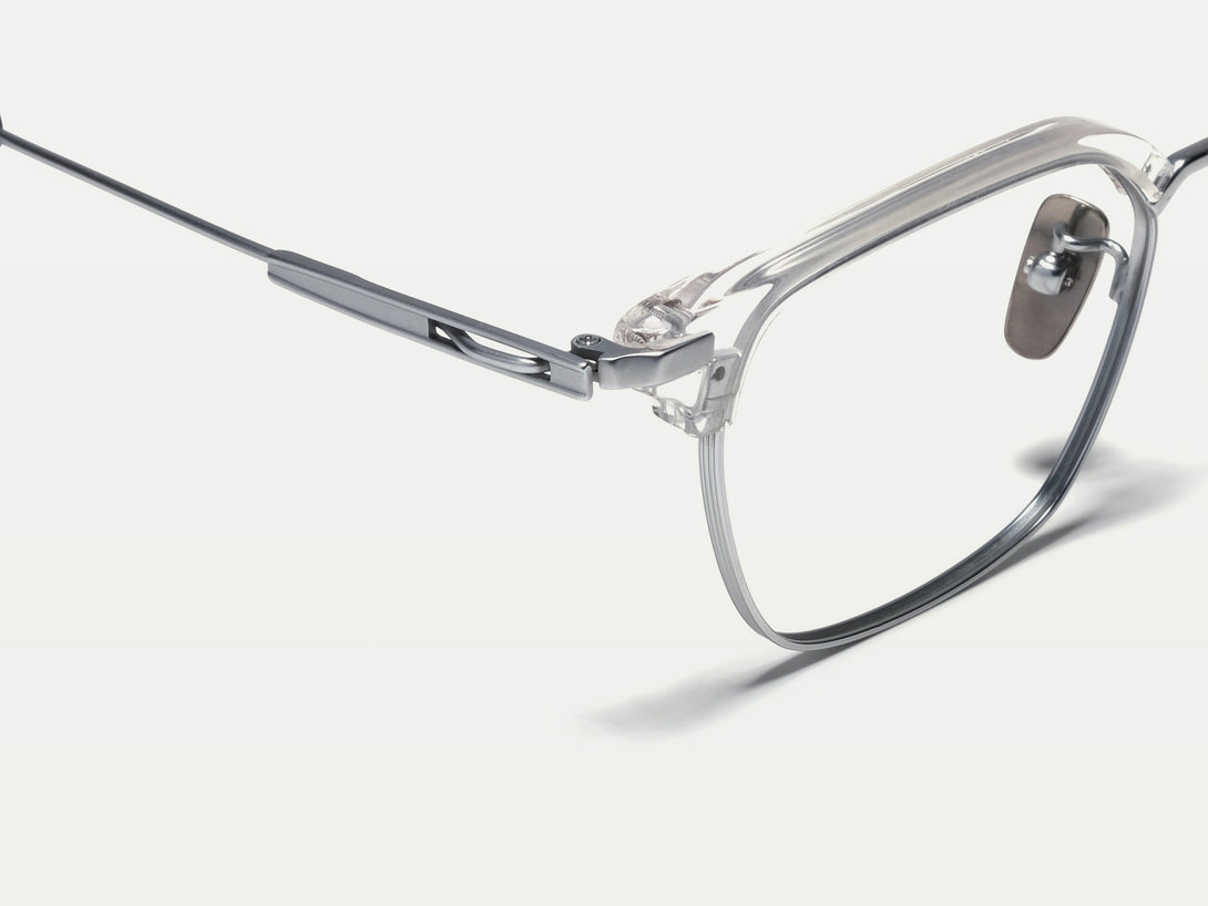 Santino | Retro Acetate Browline Titanium Eyeglasses | ZanyLen 2024 New Arrival