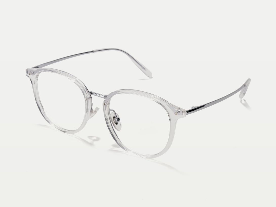 Michelle | Chic-Vintage Round Oversized Titanium Eyeglasses