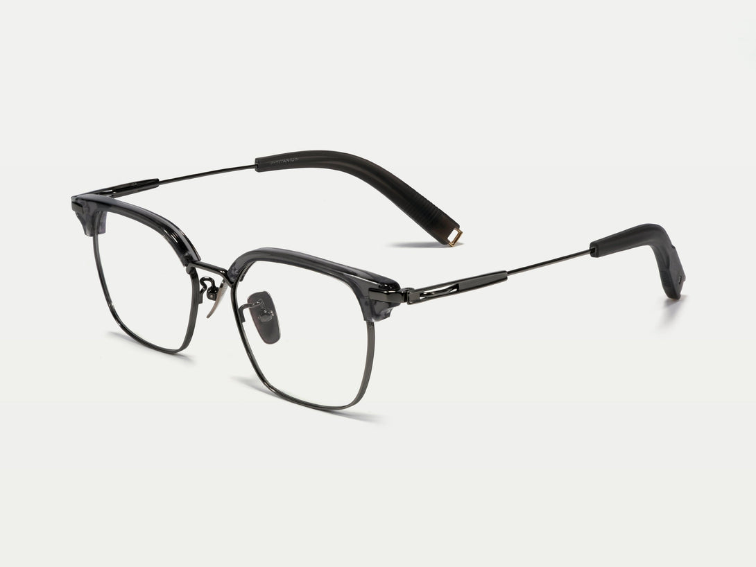 Santino | Retro Acetate Browline Titanium Eyeglasses | ZanyLen 2024 New Arrival