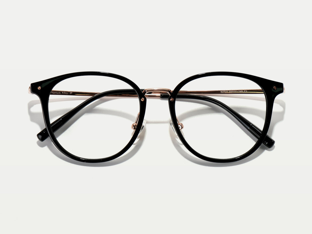 Michelle | Chic-Vintage Round Oversized Titanium Eyeglasses