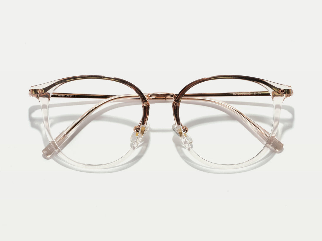 Michelle | Chic-Vintage Round Oversized Titanium Eyeglasses