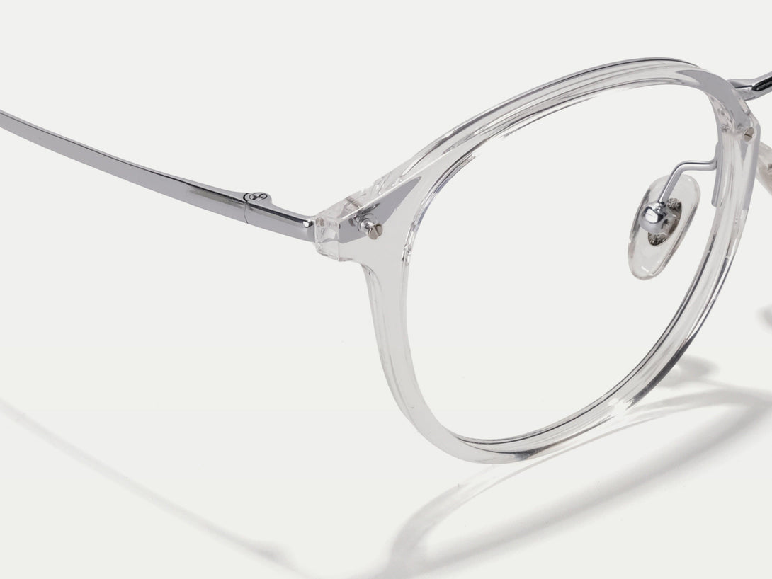 Michelle | Chic-Vintage Round Oversized Titanium Eyeglasses