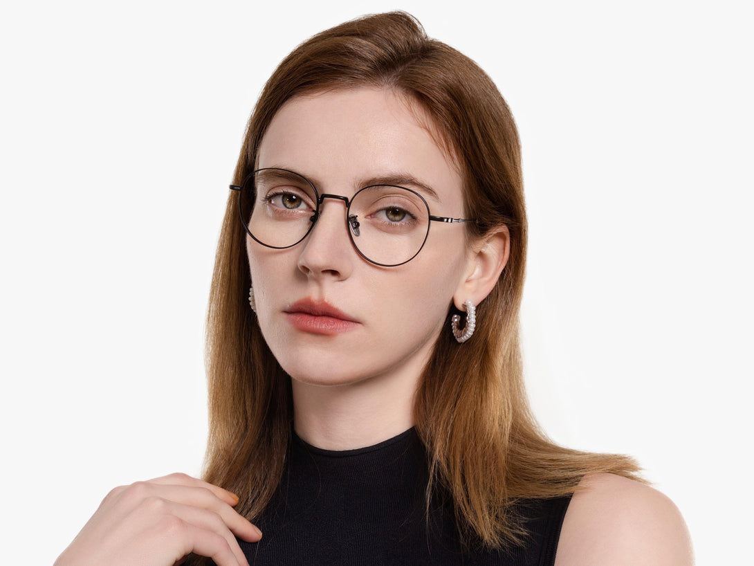 Sicily | Retro-Chic Full-rim Titanium Round Eyeglasses