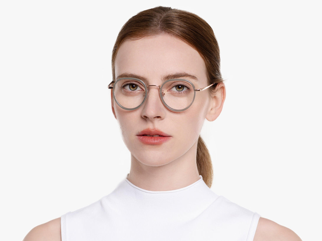 Cindy | Stylish  Lightweight Acetate & Titanium Oval Eyeglasses