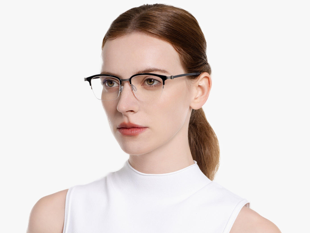 Parker | Superlight Semi-Rimless Screwless Eyeglasses