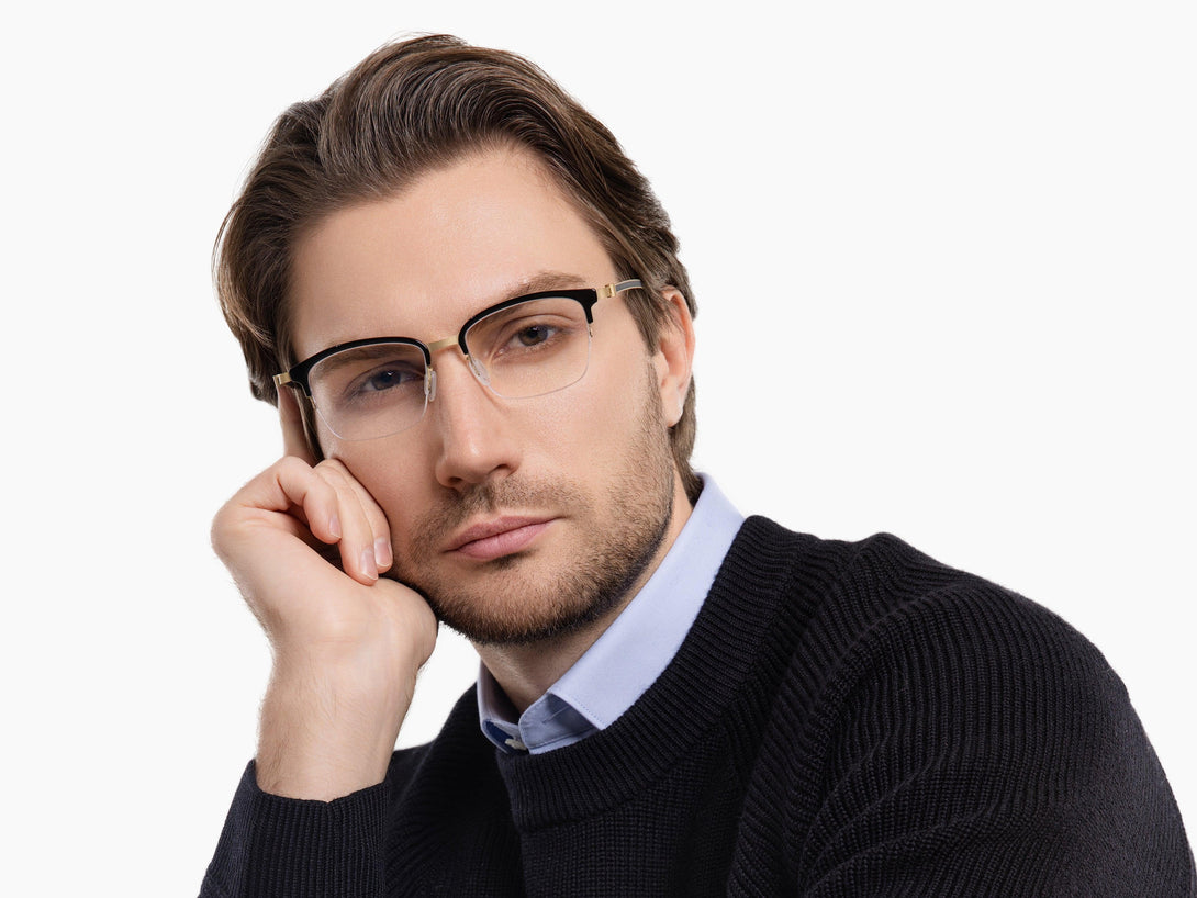 Parker | Superlight Semi-Rimless Screwless Eyeglasses