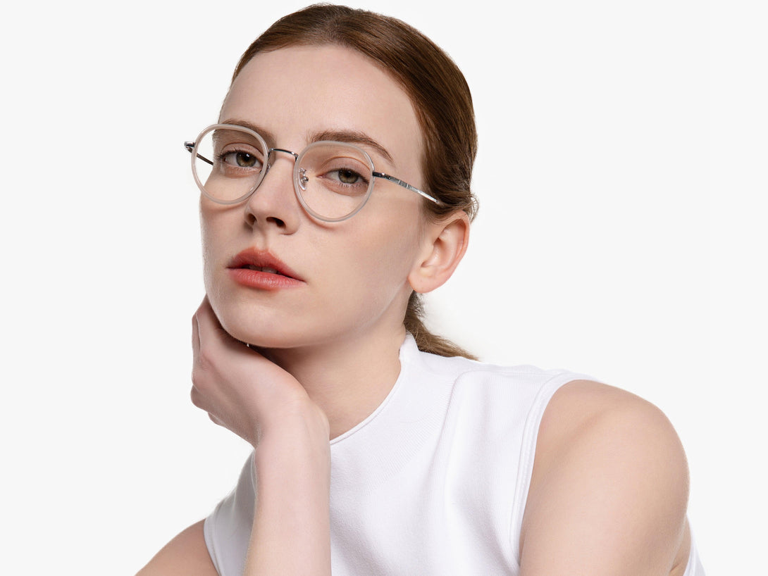 Cindy | Stylish  Lightweight Acetate & Titanium Oval Eyeglasses