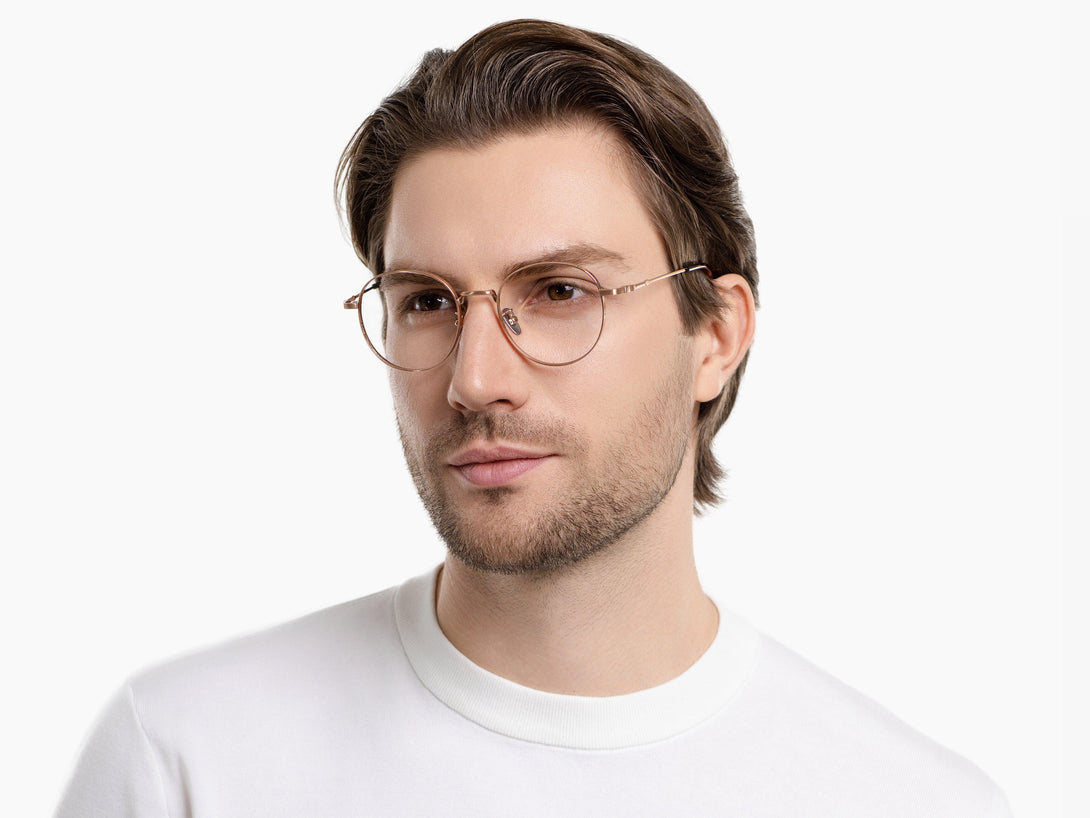 Sicily | Retro-Chic Full-rim Titanium Round Eyeglasses