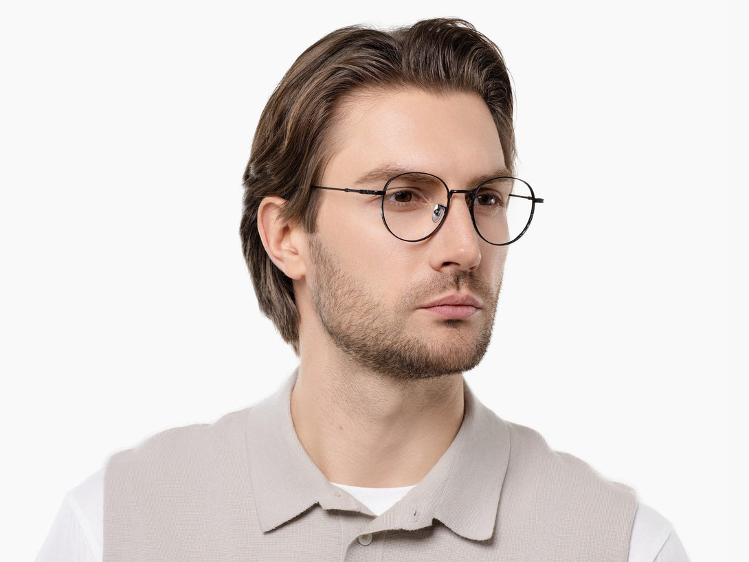 Sicily | Retro-Chic Full-rim Titanium Round Eyeglasses