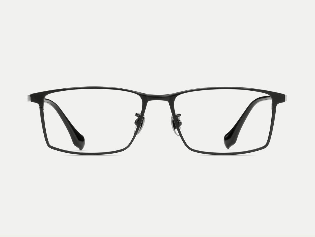 Rectangular Full Rim Men's Classical Full-rim Large Rectangular Titanium Eyeglasses – ZANYLEN