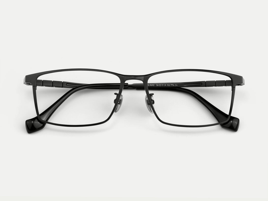 Men's Classical Full-rim Large Rectangular Titanium Eyeglasses – ZANYLEN