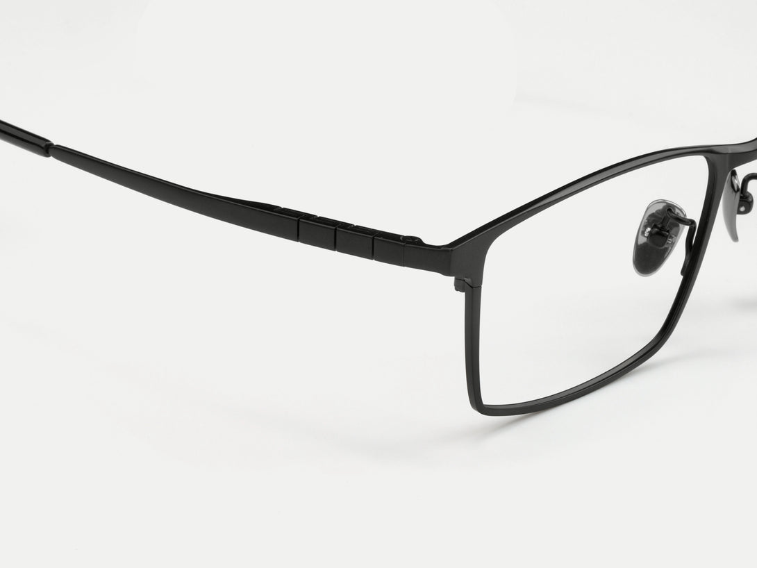 Rectangular Full Rim Men's Classical Full-rim Large Rectangular Titanium Eyeglasses – ZANYLEN