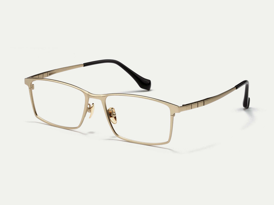 Rectangular Full Rim Men's Classical Full-rim Large Rectangular Titanium Eyeglasses – ZANYLEN