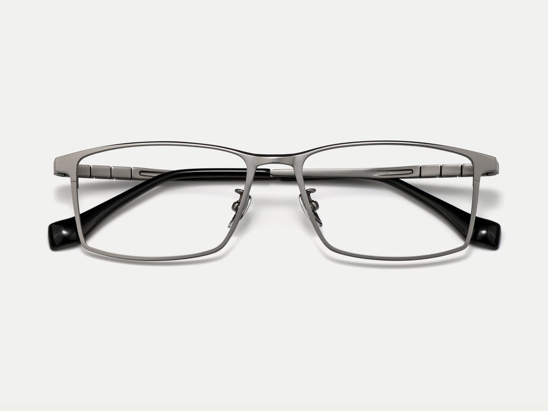 Men's Classical Full-rim Large Rectangular Titanium Eyeglasses – ZANYLEN