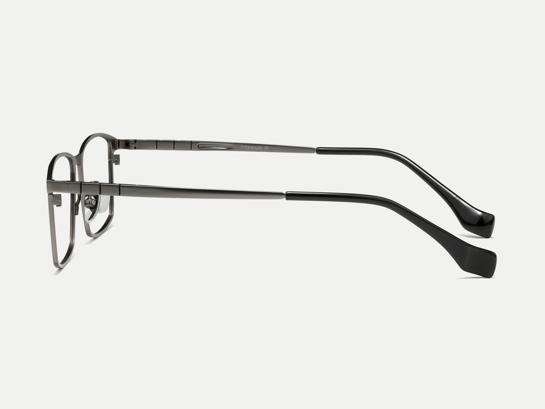 Rectangular Full Rim Men's Classical Full-rim Large Rectangular Titanium Eyeglasses – ZANYLEN