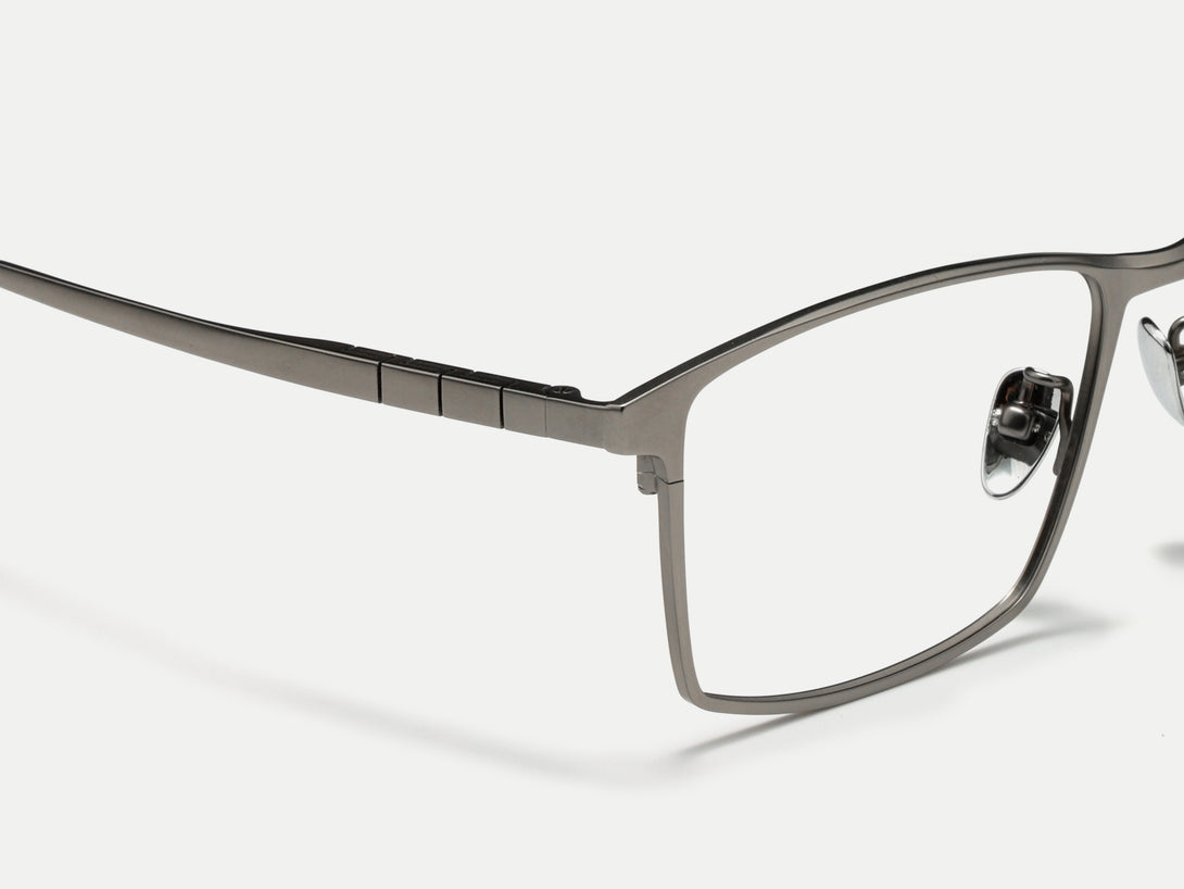 Men's Classical Full-rim Large Rectangular Titanium Eyeglasses – ZANYLEN