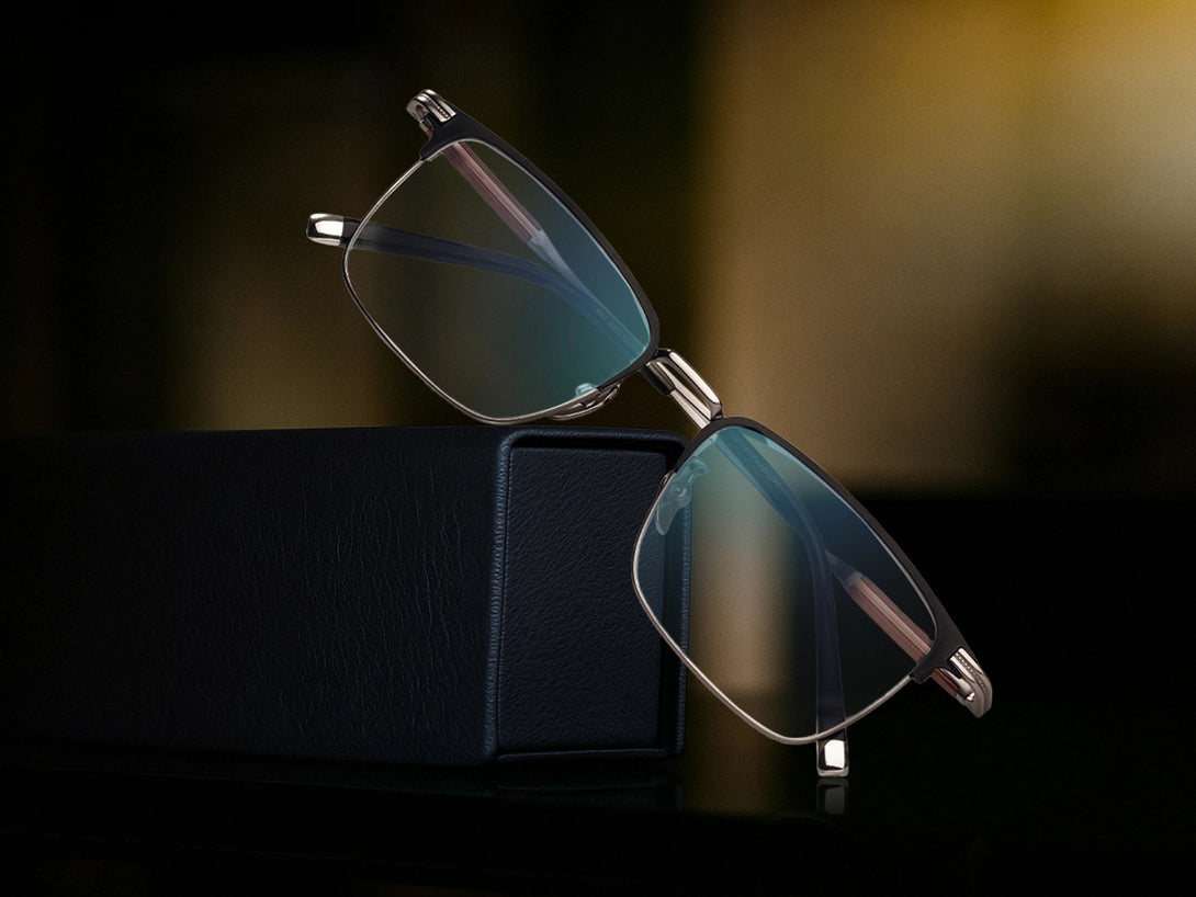 Andrew | Handmade Wooden Titanium Rectangle Eyeglasses | ZanyLen New