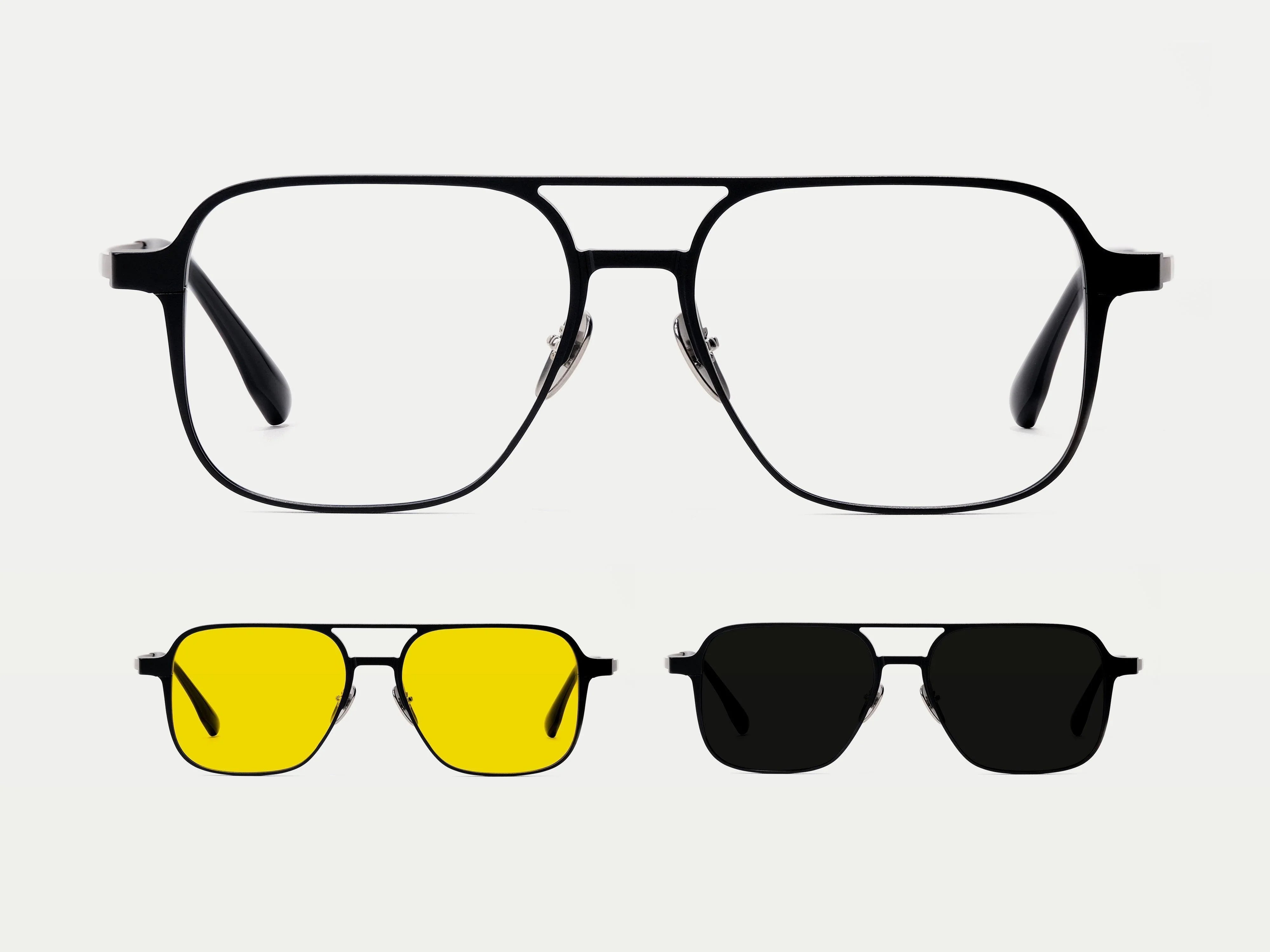 Zanylen Arnold Aviator Titanium Clip-on Sunglasses Prescription