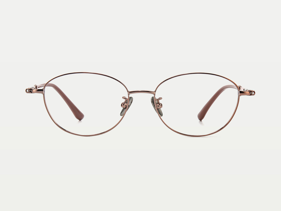 Athena | Elegant Titanium Thin Wire Oval Eyeglasses | ZanyLen 2024 New Arrival