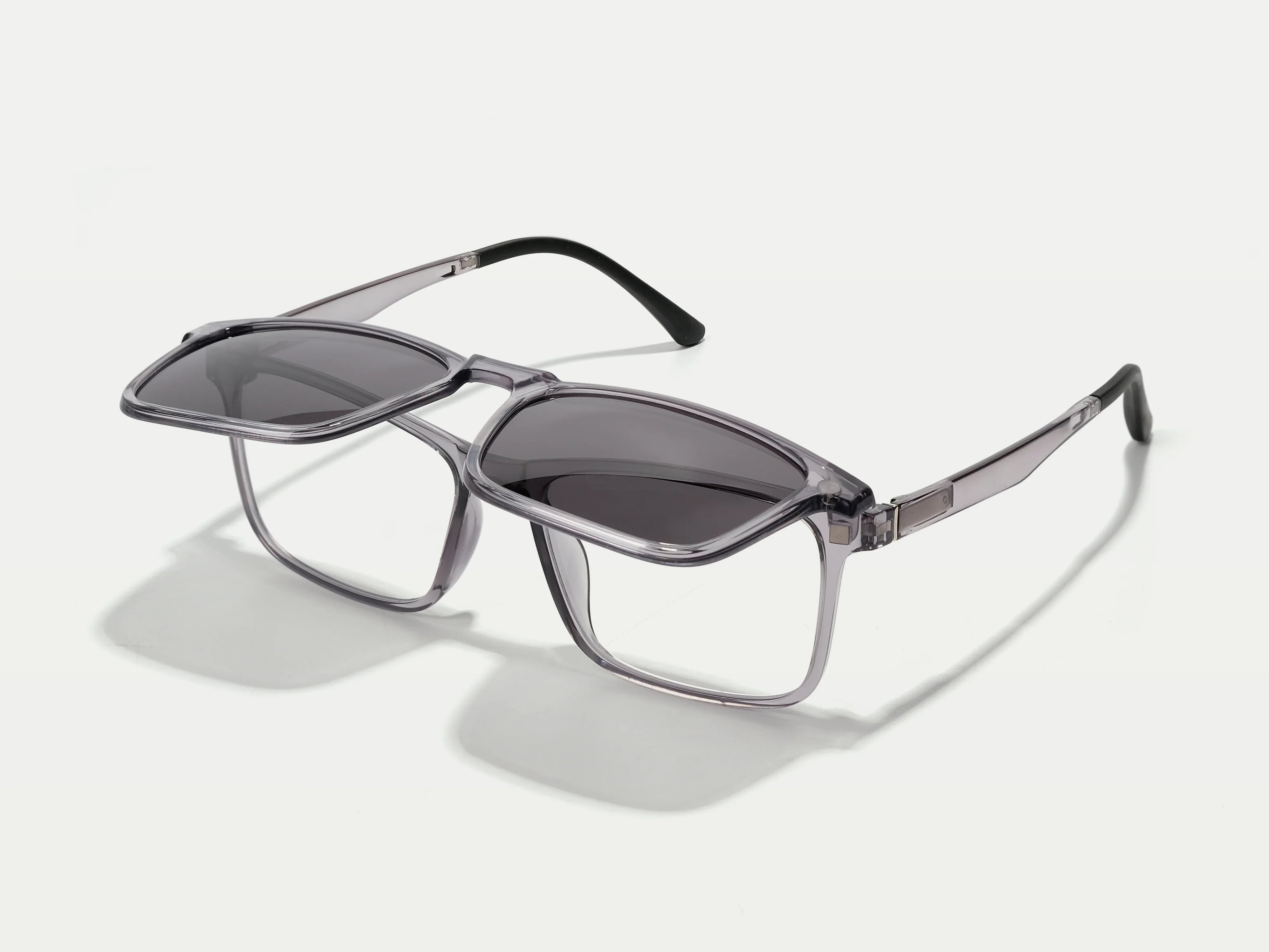 ZanyLen TR90 Rectangle Magnetic Flip-up Clip-on Eyeglasses